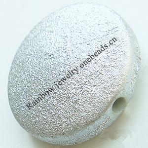 Crapy Exterior Acrylic Beads，Flat Round, Bead：20mm，Thickness：10mm，Hole:about 2mm，Sold by Bag