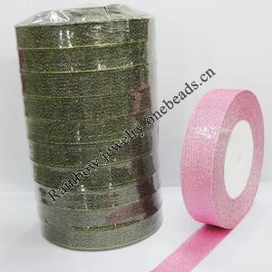 Color Mettlic Ribbon, 22mm wide,Sold per 125-yards spool