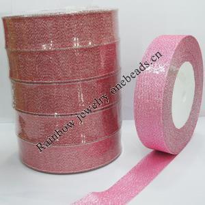 Color Mettlic Ribbon, 25mm wide,Sold per 125-yards spool