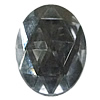 Taiwan Acrylic Cabochons, Faceted Flat Oval 8x10mm, Sold by PC