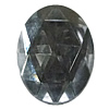 Taiwan Acrylic Cabochons, Faceted Flat Oval 10x14mm, Sold by PC