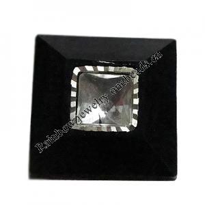 Taiwan Acrylic Cabochons, Faceted Square 23x23mm, Sold by PC