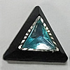 Taiwan Acrylic Cabochons, Faceted Triangle 22x22mm, Sold by PC