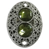Jewelry findings, CCB plastic Pendant with Imitated Zircon, 57x42mm, Sold by Bag