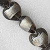 Silver Foil Lampwork Beads, Heart 12mm Hole:About 1.5mm, Sold by PC