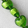 Silver Foil Lampwork Beads, Heart 12mm Hole:About 1.5mm, Sold by PC