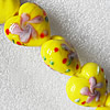 Lampwork Beads, Heart 20mm Hole:About 1.5mm, Sold by PC