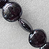 Silver Foil Lampwork Beads, Flat Round 12mm Hole:About 1.5mm, Sold by PC