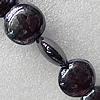 Silver Foil Lampwork Beads, Flat Round 15mm Hole:About 1.5mm, Sold by PC