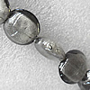 Silver Foil Lampwork Beads, Flat Round 12mm Hole:About 1.5mm, Sold by PC