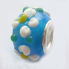 European Style Lampwork Beads With 925 sterling silver Core, 10x14mm Hole:About 5mm, Sold by PC