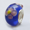 European Style Lampwork Beads With 925 sterling silver Core, 10x14mm Hole:About 5mm, Sold by PC