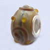 European Style Lampwork Beads With 925 sterling silver Core, 10x14mm Hole:About 5mm, Sold by PC