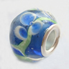 European Style Lampwork Beads With 925 sterling silver Core, 10x14mm Hole:About 5mm, Sold by PC