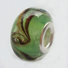 European Style Lampwork Beads With 925 sterling silver Core, 10x14mm Hole:About 5mm, Sold by PC