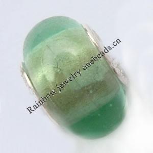 European Style Lampwork Beads With 925 sterling silver Core, 10x14mm Hole:About 5mm, Sold by PC