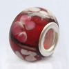 European Style Lampwork Beads With 925 sterling silver Core, 10x14mm Hole:About 5mm, Sold by PC