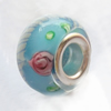 European Style Lampwork Beads With 925 sterling silver Core, 10x14mm Hole:About 5mm, Sold by PC