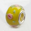 European Style Lampwork Beads With 925 sterling silver Core, 10x14mm Hole:About 5mm, Sold by PC