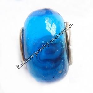 European Style Lampwork Beads With 925 sterling silver Core, 10x14mm Hole:About 5mm, Sold by PC