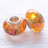 European Style Lampwork Beads With 925 sterling silver Core, 10x14mm Hole:About 5mm, Sold by PC