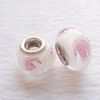 European Style Lampwork Beads With 925 sterling silver Core, 10x14mm Hole:About 5mm, Sold by PC