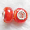 European Style Lampwork Beads With 925 sterling silver Core, 10x14mm Hole:About 5mm, Sold by PC