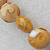 Lampwork Beads, Flat Round 20mm Hole:About 1.5mm, Sold by PC