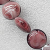 Lampwork Beads, Flat Round 20mm Hole:About 1.5mm, Sold by PC