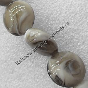 Lampwork Beads, Flat Round 20mm Hole:About 1.5mm, Sold by PC