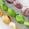 Lampwork Beads, Mix Color Flat Round 20mm Hole:About 1.5mm, Sold by Group