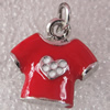 Zinc Alloy Enamel Pendant, T-shirt, 16x17mm, sold by bag