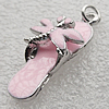 Zinc Alloy Enamel Pendant, Shoes, 29x15mm, sold by bag 