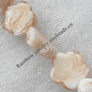 Lampwork Beads, Flower 25mm Hole:About 1.5mm, Sold by PC