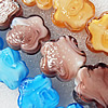 Lampwork Beads, Mix Color Flower 25mm Hole:About 1.5mm, Sold by Group