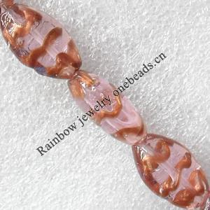 Gold Sand Lampwork Beads, Horse Eye 25mm Hole: About 1.5mm, Sold by PC