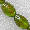 Gold Sand Lampwork Beads, Oval 11x16mm Hole: About 1.5mm, Sold by PC