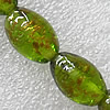 Gold Sand Lampwork Beads, Oval 18x27mm Hole: About 1.5mm, Sold by PC