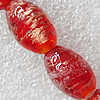 Gold Sand Lampwork Beads, Oval 11x16mm Hole: About 1.5mm, Sold by PC