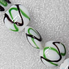 Lampwork Beads, Flat Round 20mm Hole:About 1.5mm, Sold by PC 