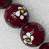 Lampwork Beads, Round Hole:About 1.5mm, Sold by PC 
