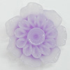 Resin Cabochons, No Hole Headwear & Costume Accessory, Flower, About 40mm in diameter, Sold by Bag