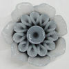 Resin Cabochons, No Hole Headwear & Costume Accessory, Flower, About 40mm in diameter, Sold by Bag