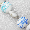 Lampwork Beads, Flat Round 20mm Hole:About 1.5mm, Sold by PC 