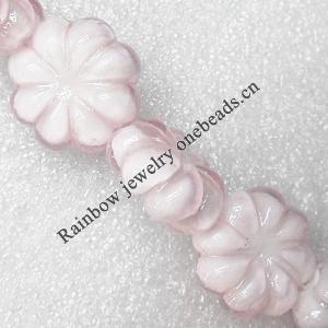 Lampwork Beads, Flower 30mm Hole:About 1.5mm, Sold by PC 