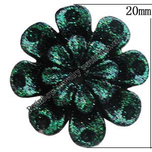 Resin Cabochons, With Hole Headwear & Costume Accessory, Flower, About 20mm in diameter, Sold by Bag