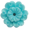 Resin Cabochons, With Hole Headwear & Costume Accessory, Flower, About 20mm in diameter, Sold by Bag