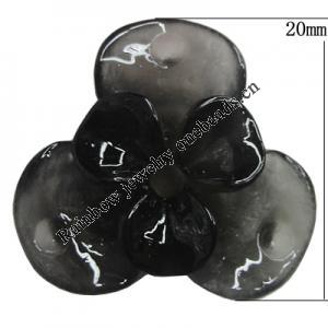 Resin Cabochons, With Hole Headwear & Costume Accessory, Flower, About 20mm in diameter, Sold by Bag