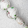 Lampwork Beads, Flat Round 20mm Hole:About 1.5mm, Sold by PC 