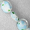 Lampwork Beads, Flat Round 20mm Hole:About 1.5mm, Sold by PC 